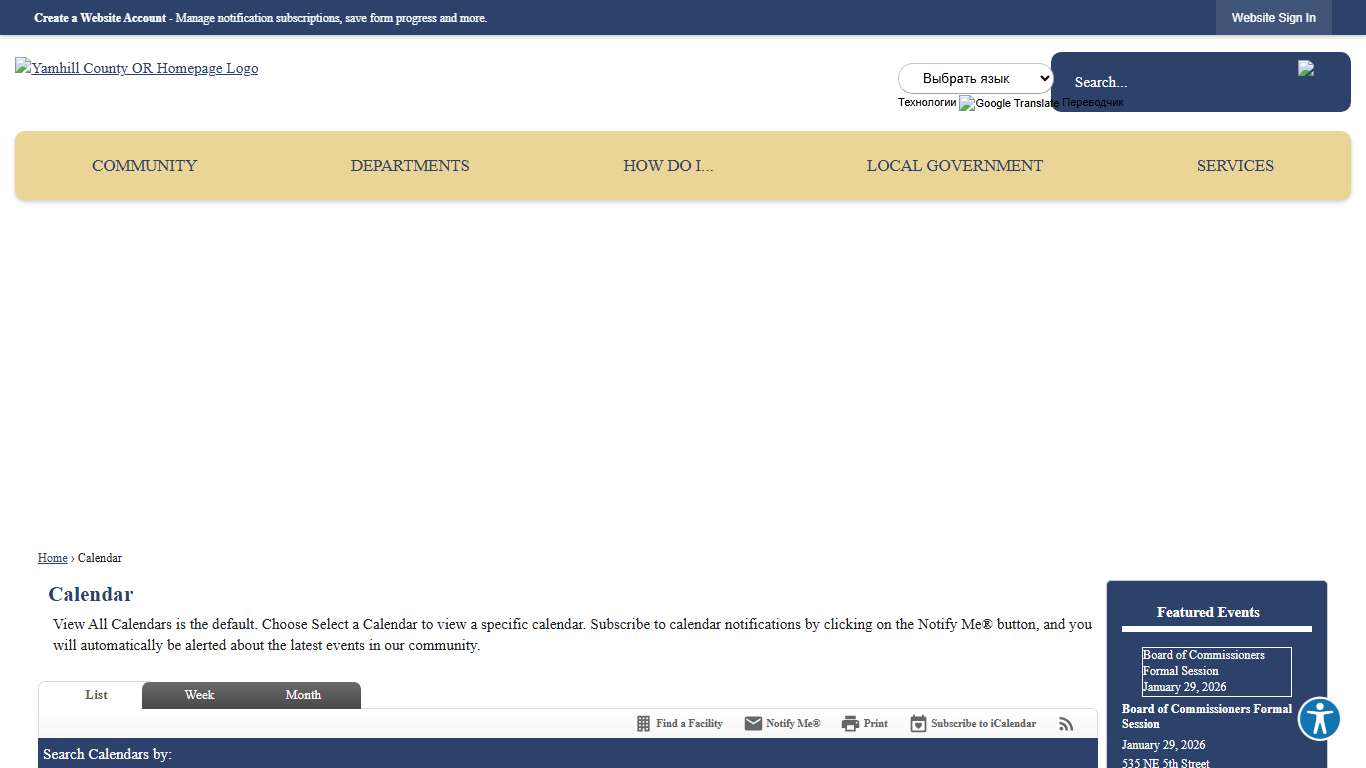 Calendar • Community Justice
